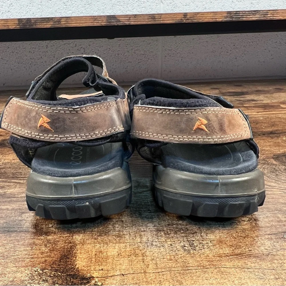 Ecco Sandals Mens Hiking Walking Outdoors Brown Adjustable EU42 US 8/8.5